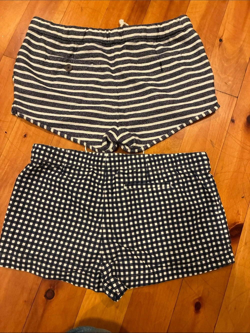J. Crew Navy Striped & Gingham Athletic Shorts